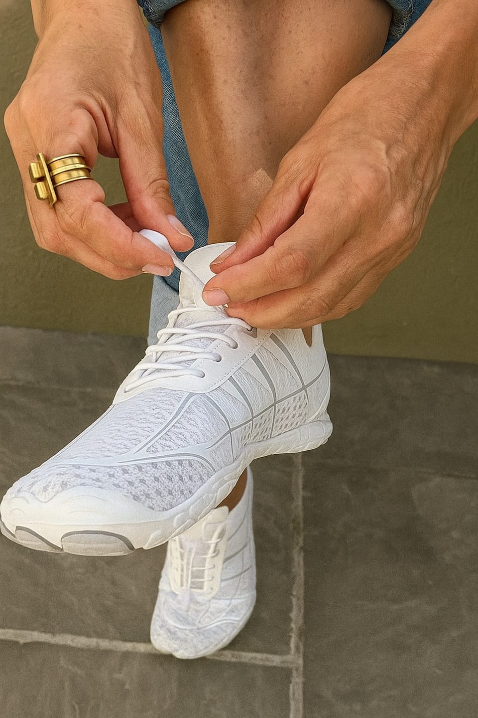 Customer photo review of StarStride Moonstone Barefoot Sneakers- Flexible Fit