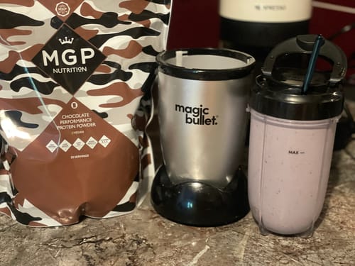 Customer photo review of MGP Chocolate Performance Protein Powder (25 servings, £1.12 per serving)