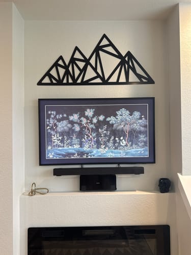 Customer photo review of Geometric Triangle Mountains - Metal Wall Art