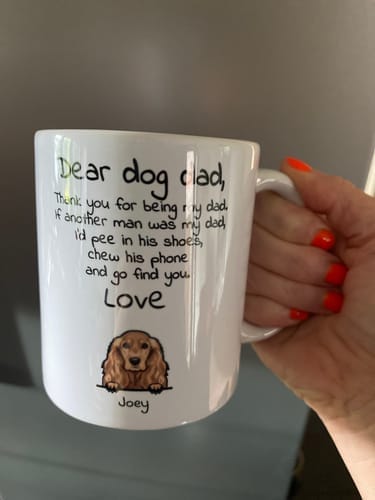 Customer photo review of Personalised Mug With Dog or Cat - Dear Pet Parent