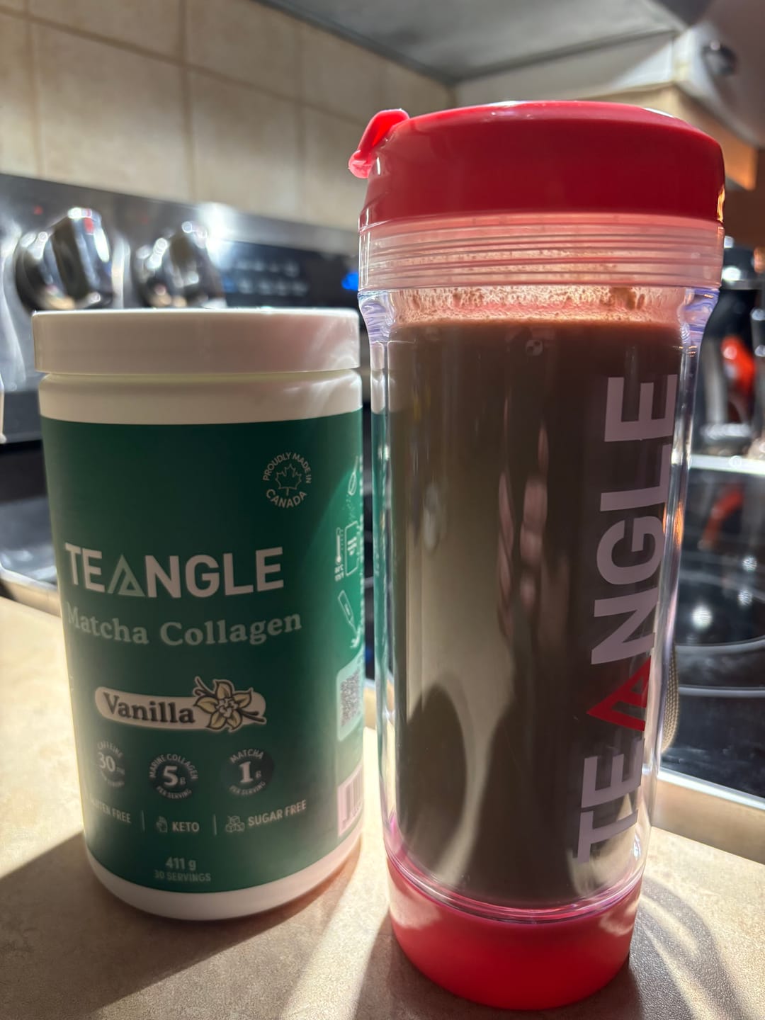 Customer photo review of Teangle - Matcha Collagène 333g - 411g