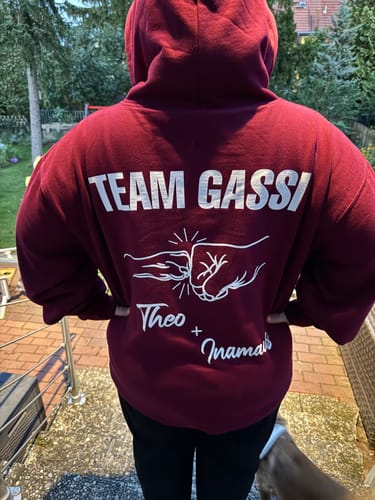 Customer photo review of Team Gassi Fauststoß - Personalisierbarer Classic Zipper Hoodie Unisex