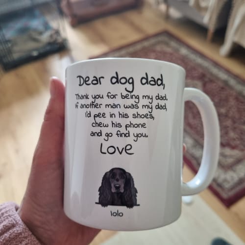 Customer photo review of Personalised Mug With Dog or Cat - Dear Pet Parent