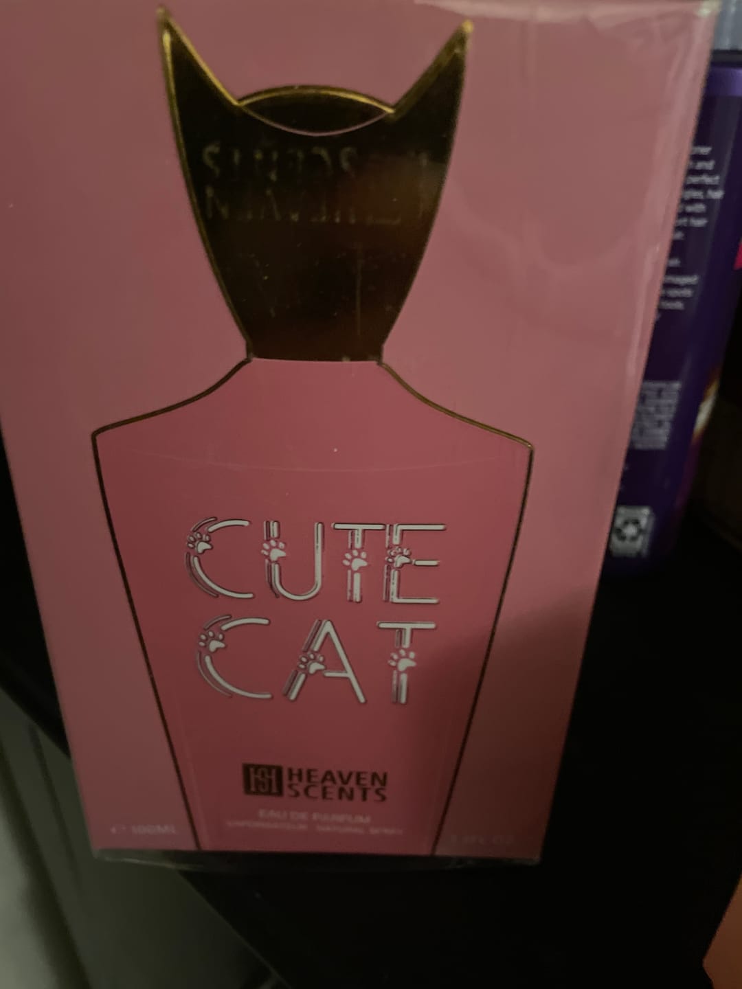 Customer photo review of Cute Cat Perfume for Unisex EAU De Parfum Spray, 3.4 Ounce (100ml)