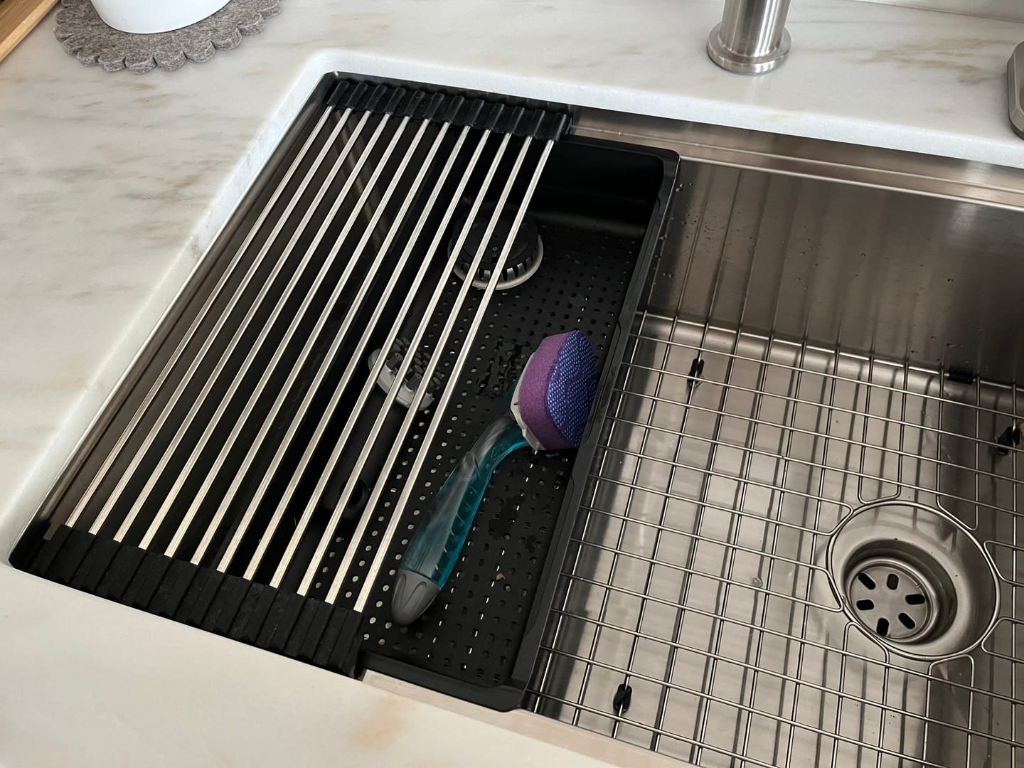 Customer photo review of Soap Caddy and 7" Rollmat (CADDY-SET) - Workstation Sink Accessory