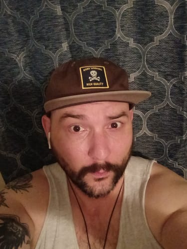 Customer photo review of Big Flat Bill Unstructured Hat Chino Hat