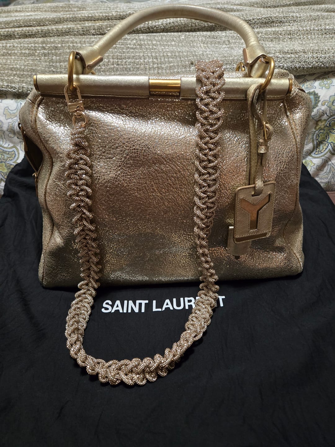 Customer photo review of PETITE LACE STRAP - Champagne Bubbles