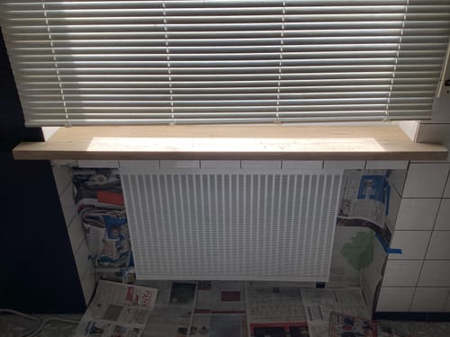 Customer photo review of Aufsatzfensterbank Eiche