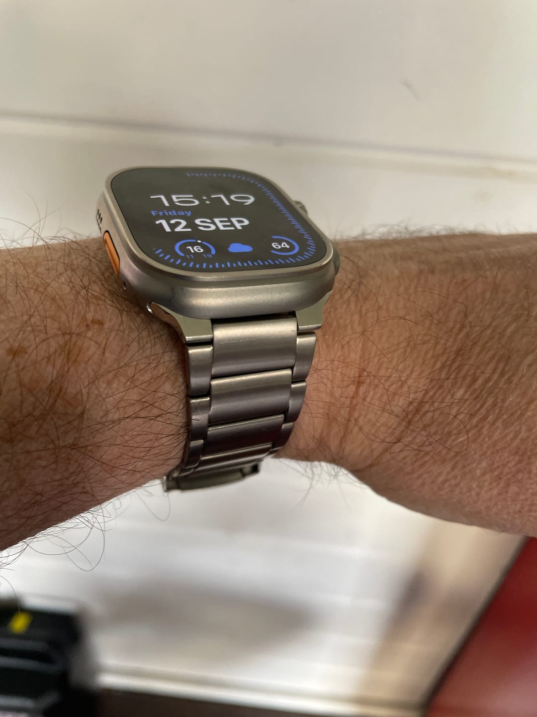 Customer photo review of Titanium Steel Strap for Apple Watch