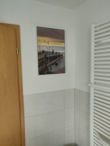 Customer photo review of Canvalight® Leuchtbild | Sonnenuntergang am Strandweg | Hochformat