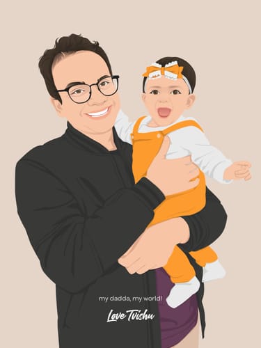 Customer photo review of Fatherhood Custom Illustration