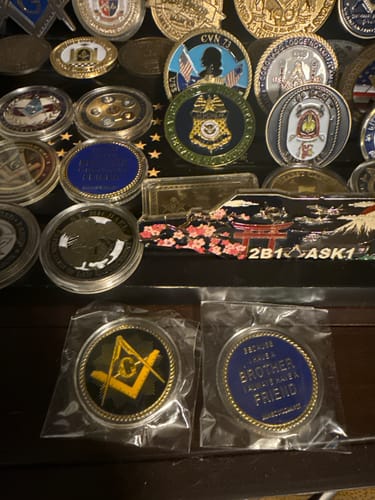 Customer photo review of MasonicMan Coin Because I have a Brother I Always Have a Friend