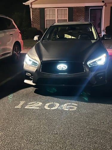 Customer photo review of Infiniti logo car led front emblem light