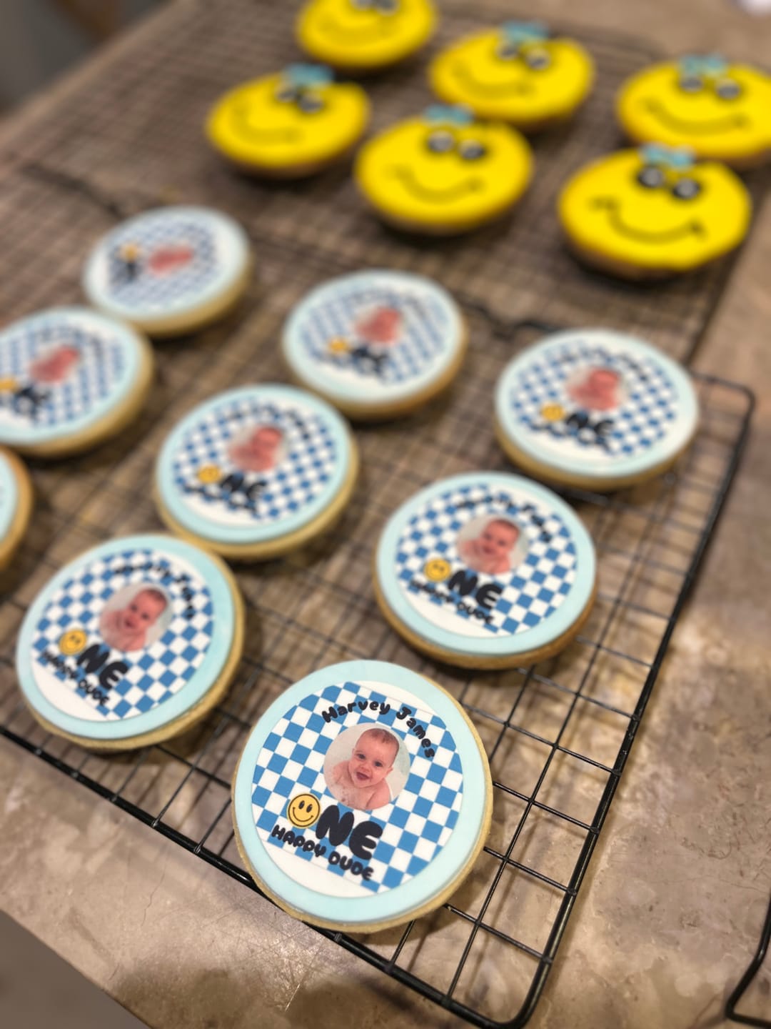 Customer photo review of 12 x 6.35 cm Round Standard Cookie Edible Icing Images