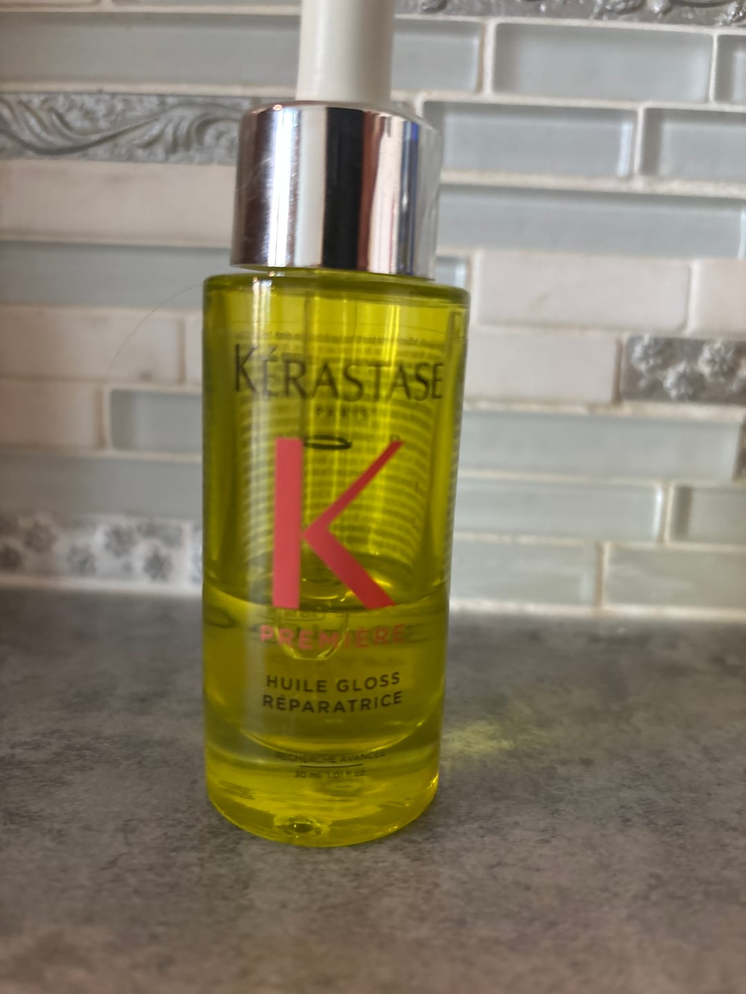 Customer photo review of Huile gloss réparatrice