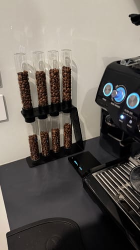 Customer photo review of Pesado Single Dose Coffee Cellar Stand + 4 Pack of Bean Cellars