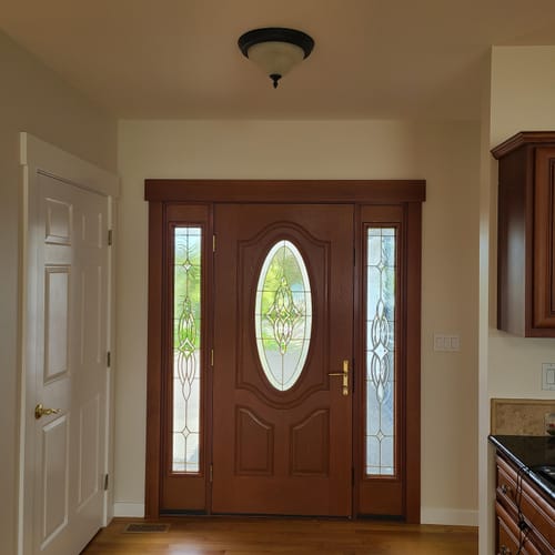 Customer photo review of ODL Perspectives Low-E Door Glass - Micro-Granite - 10" x 66" Frame Kit