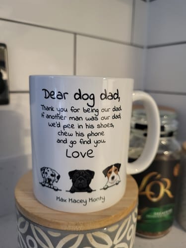 Customer photo review of Personalised Mug With Dog or Cat - Dear Pet Parent