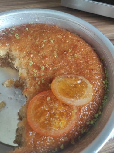 Customer photo review of Traditional Greek Portokalopita – Fresh Orange Syrup Cake – 1200g