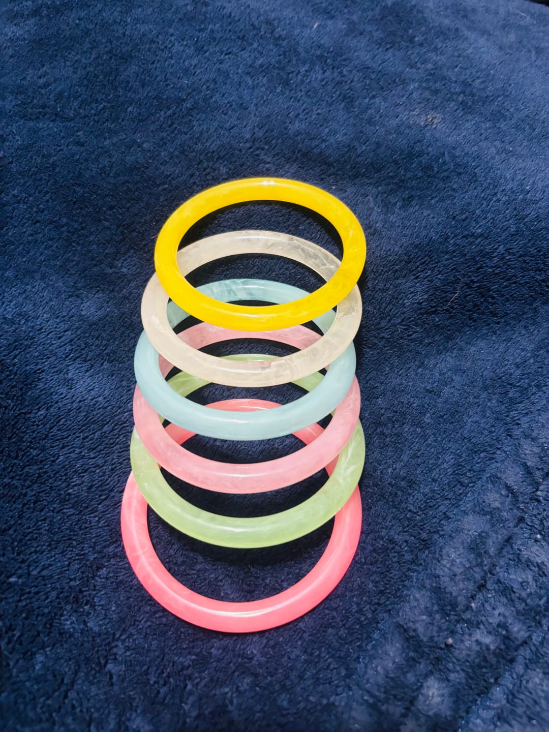 Customer photo review of Tropical Bangles (set of 6)