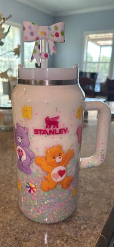 Customer photo review of Celebration Confetti 3D Bow Straw Topper