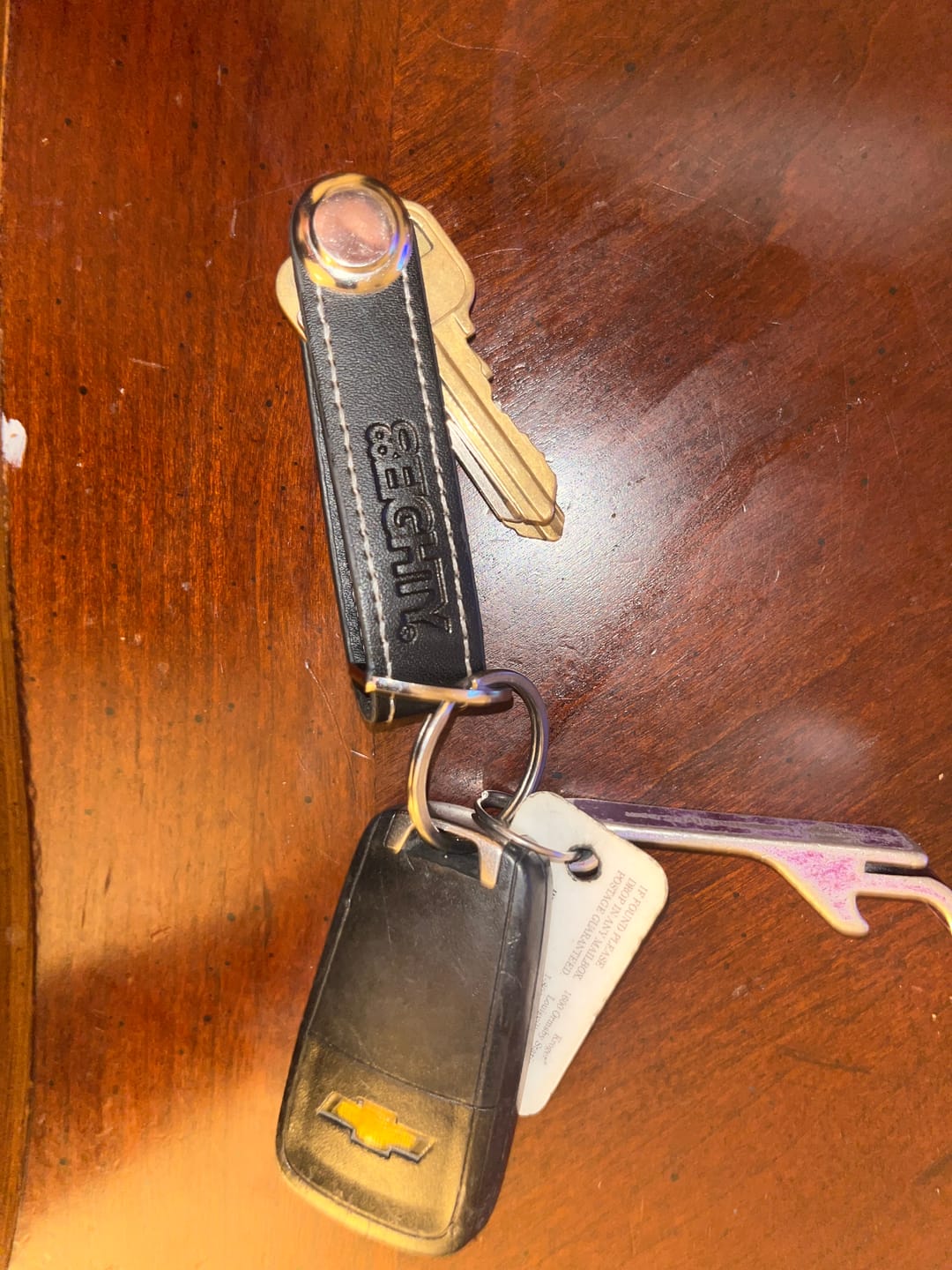 Customer photo review of 80Eighty® Classy Leather Keychain
