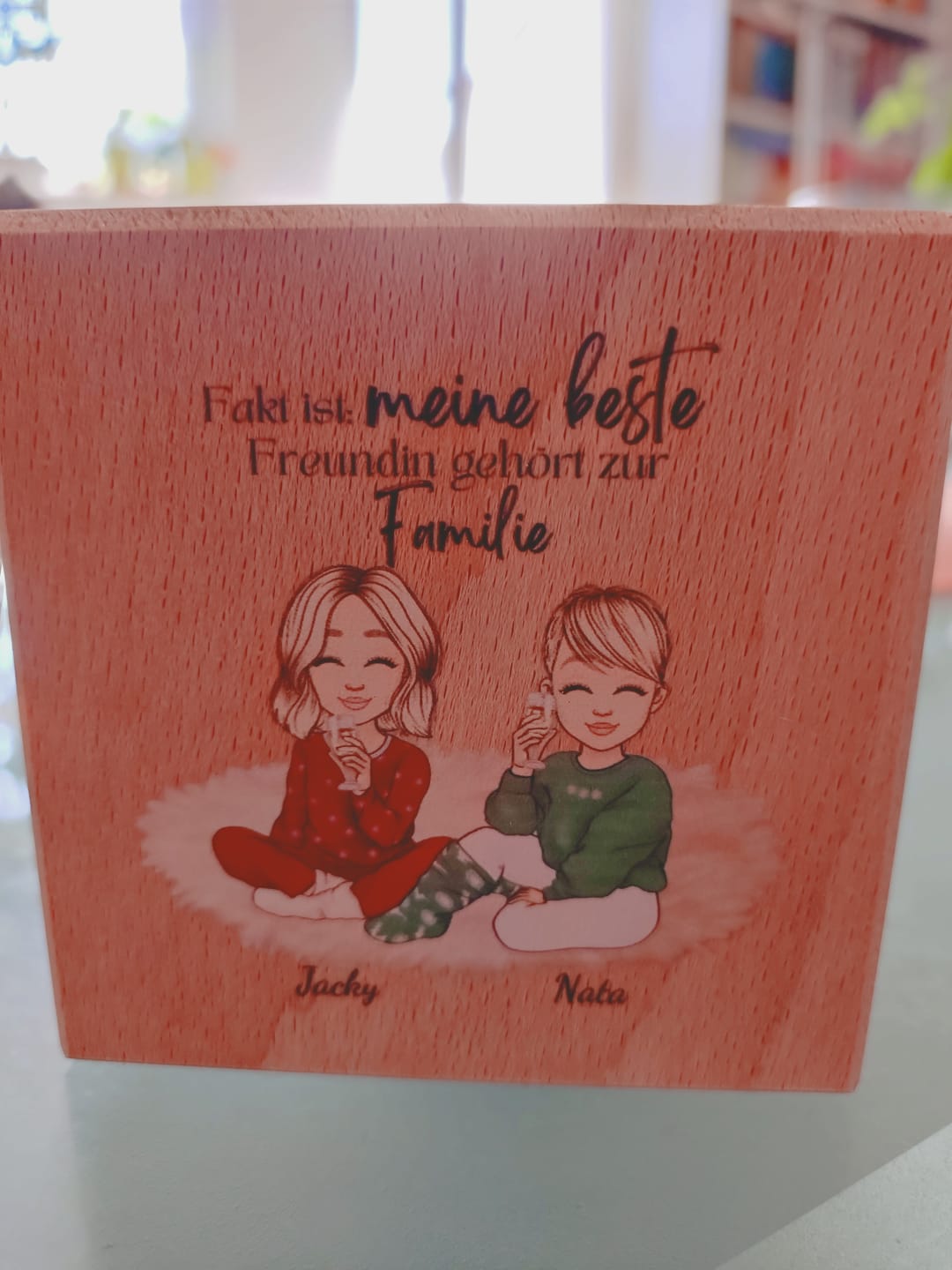 Customer photo review of Herzensmenschen - Personalisierter Kerzenwürfel