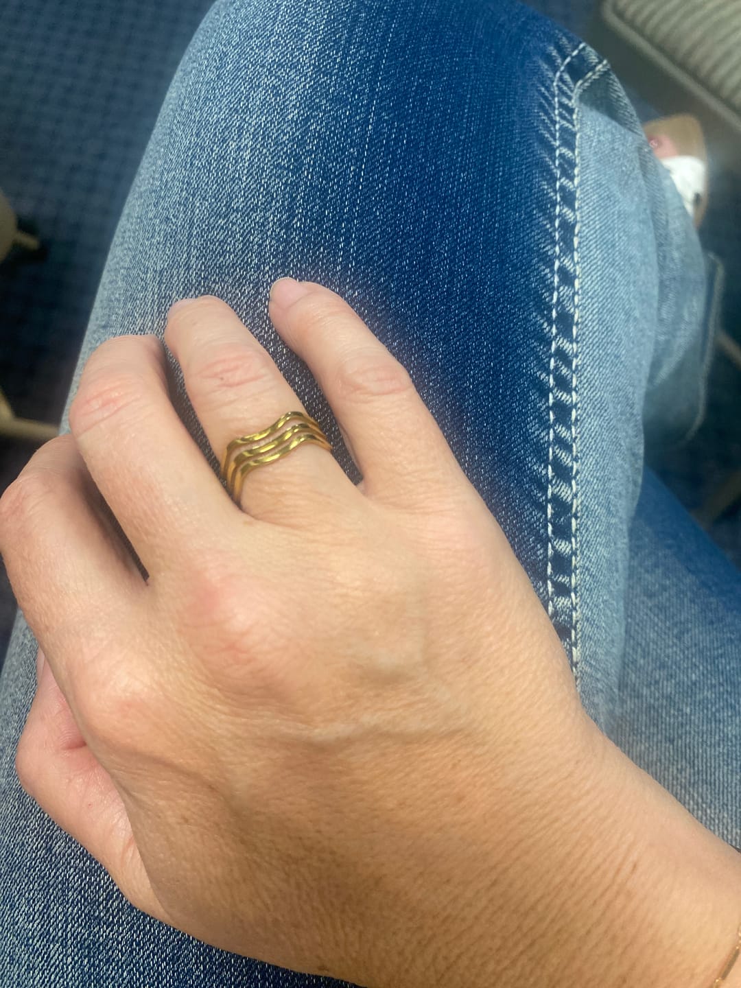 Customer photo review of Wave Trio Ring (Bundle)