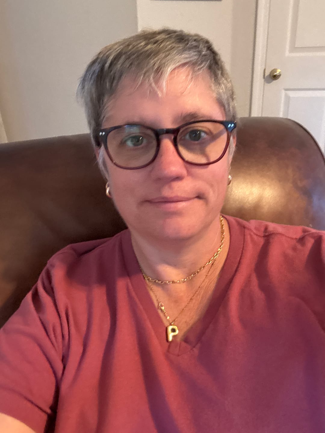 Customer photo review of Bubble Letter Initial Necklace (Bundle)