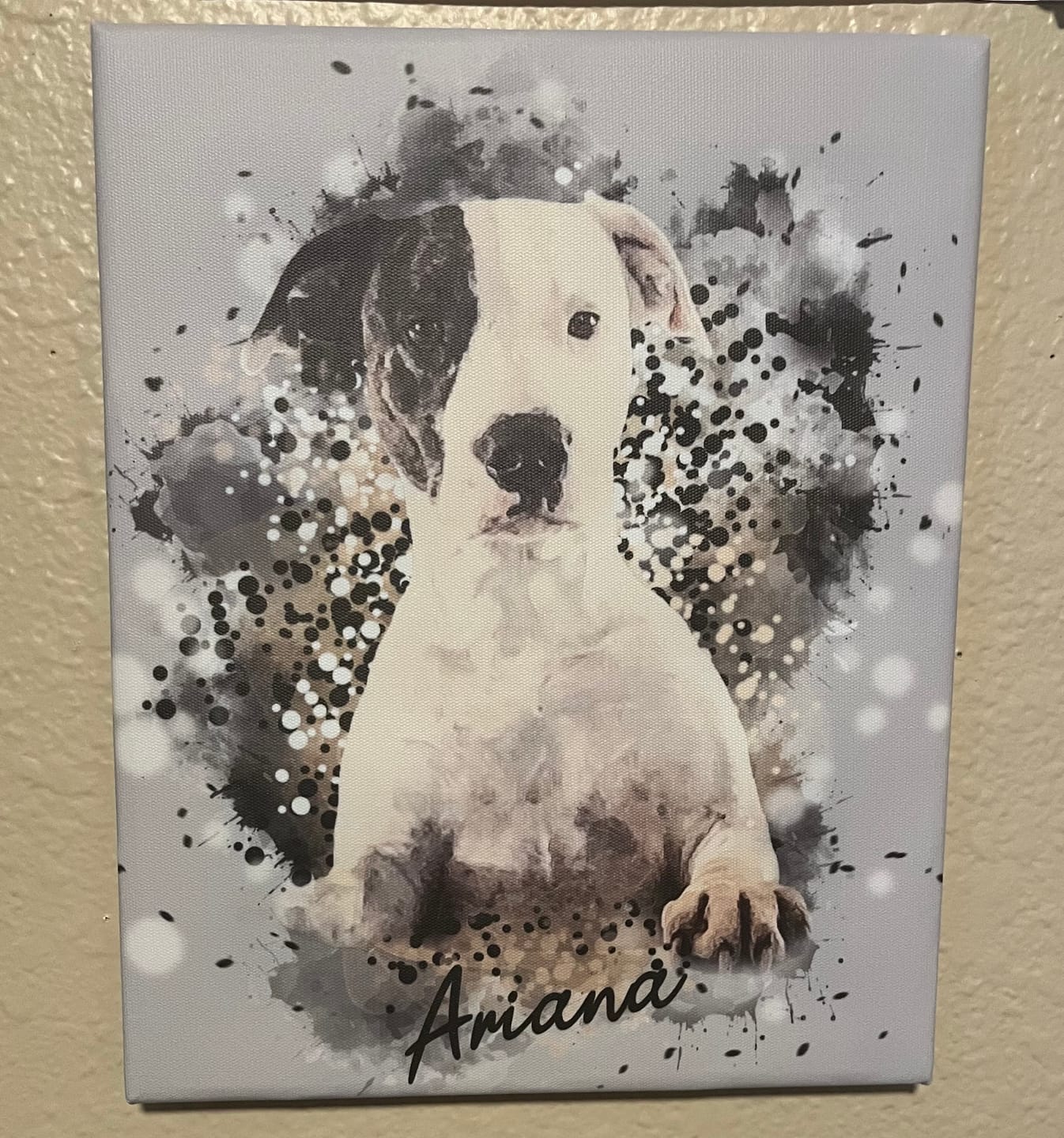 Customer photo review of Personalized Pet Art - Canvas