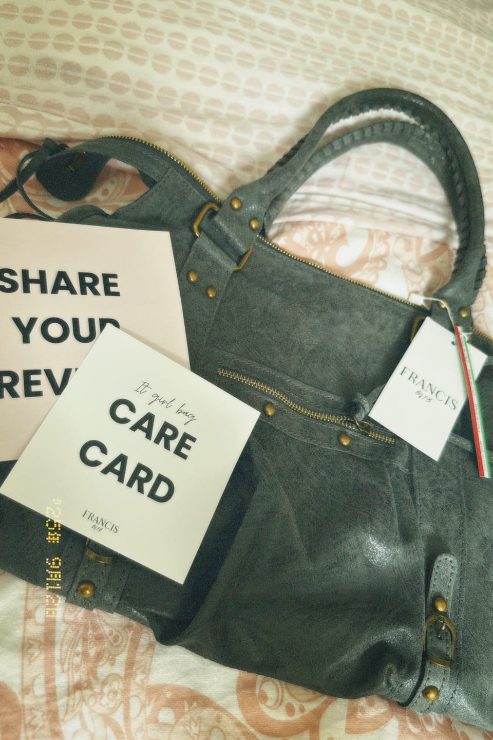 Customer photo review of It girl bag vintage blue