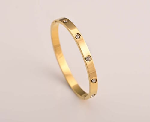 Customer photo review of Crystal Love Bangle Bracelet