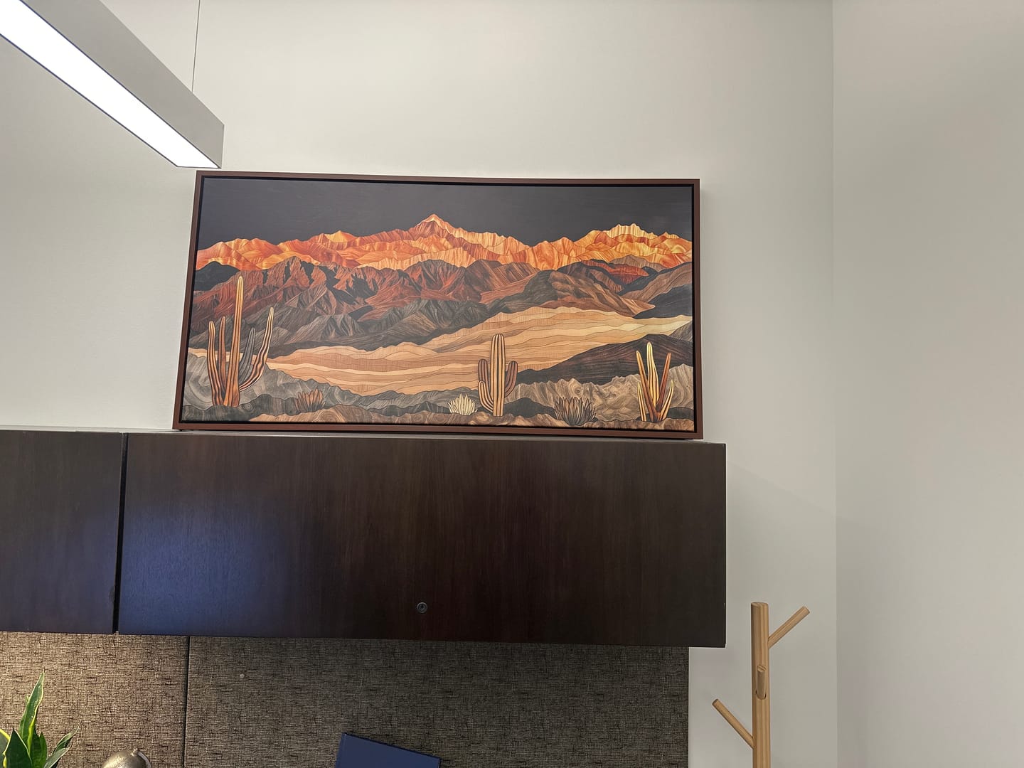 Customer photo review of Arizona Desert With Cacti Layered Wood Style Southwestern Canvas Wall Art