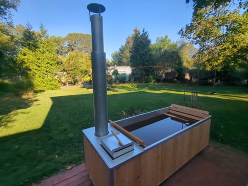 Customer photo review of Wood Burning Hot Tub