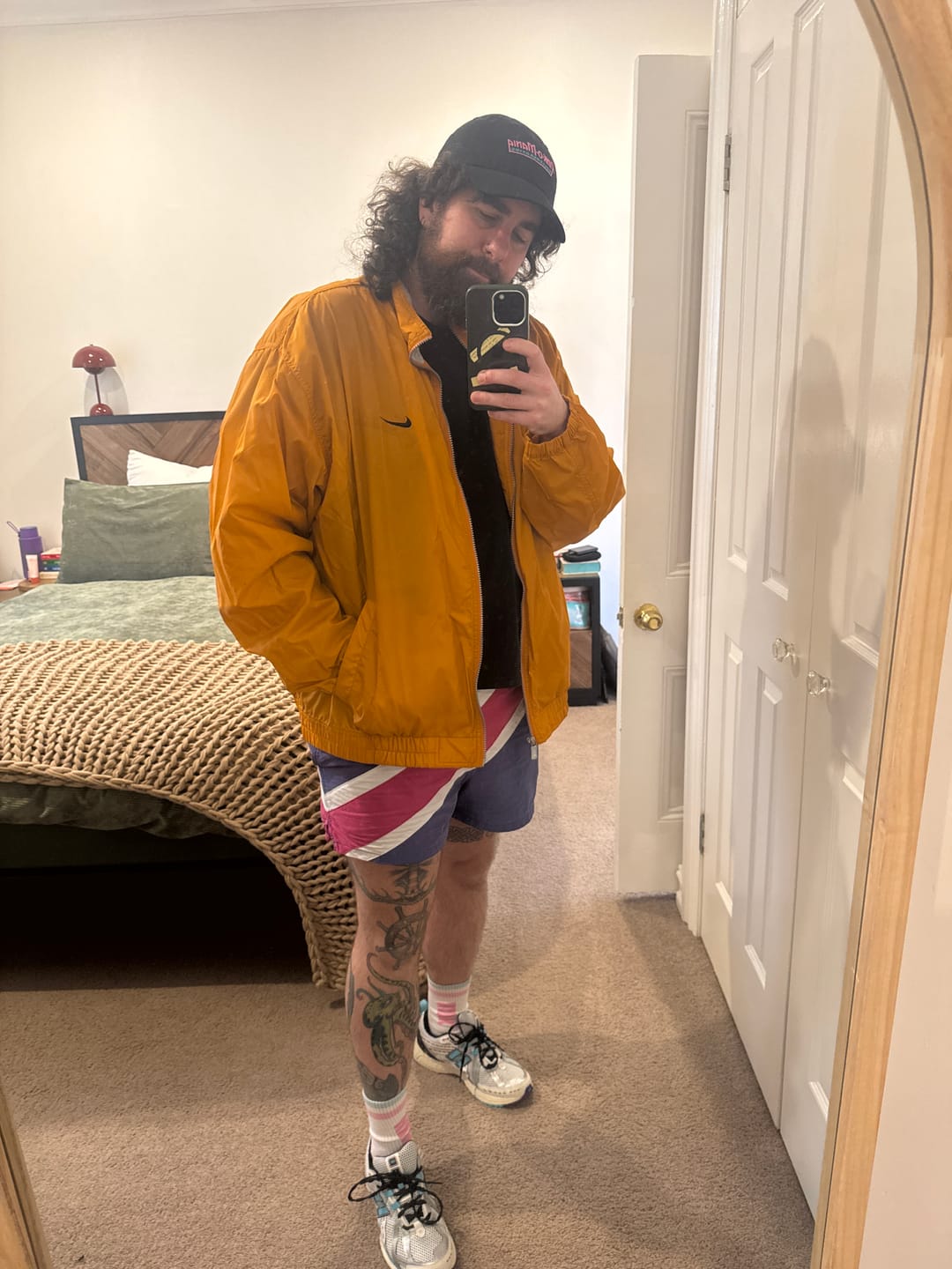 Customer photo review of Vintage 90s Nike Mini Swoosh Light Jacket - XXL