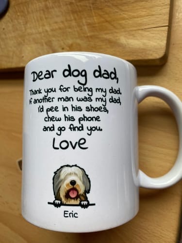 Customer photo review of Personalised Mug With Dog or Cat - Dear Pet Parent