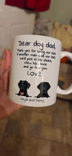 Customer photo review of Personalised Mug With Dog or Cat - Dear Pet Parent