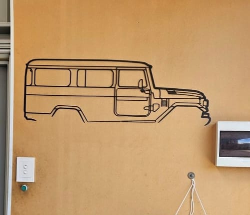 Customer photo review of Custom Car & 4WD Metal Wall Art