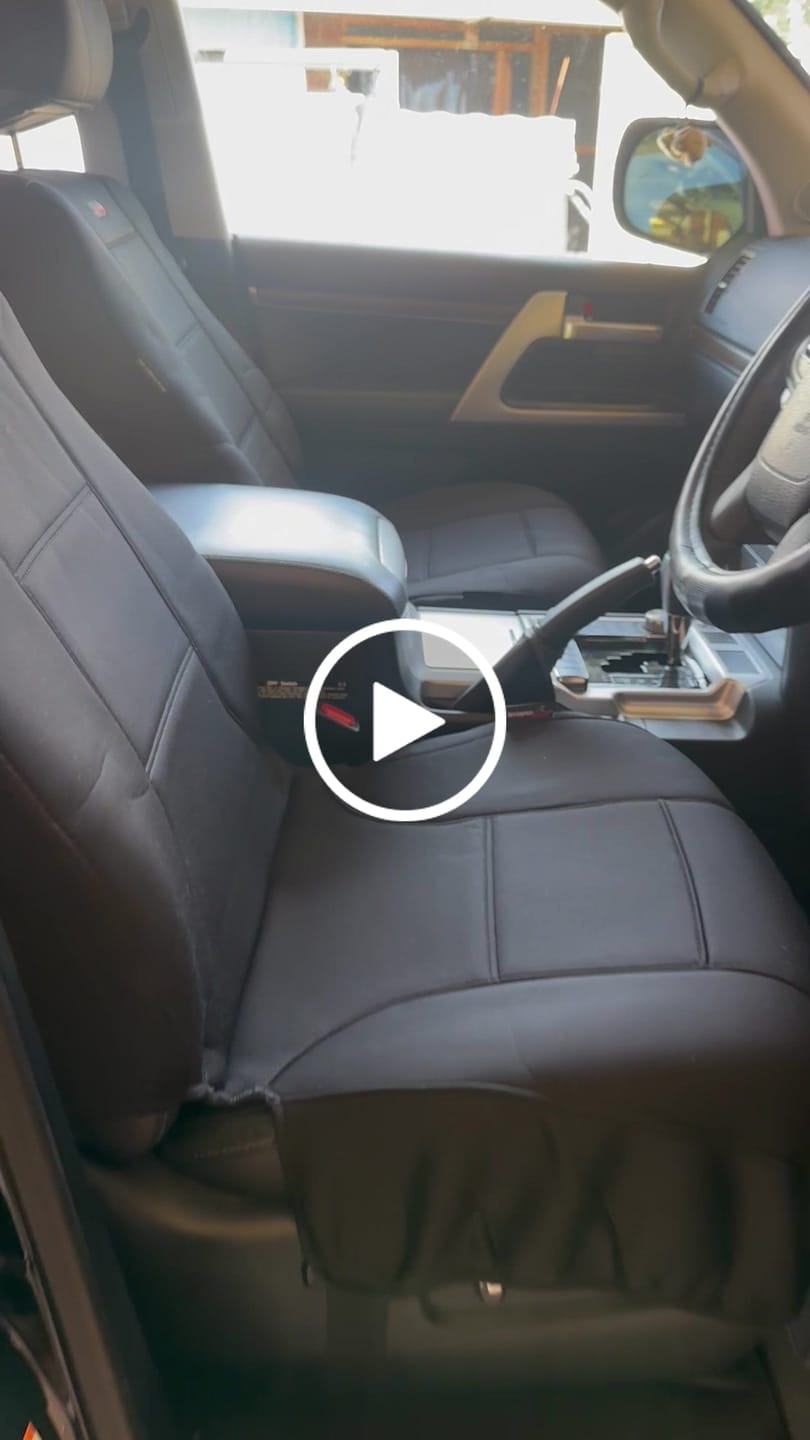 Customer video review of Sharkskin Seat Covers for Toyota Landcruiser 200 Series GXL (Nov/2007-Jun/2021)