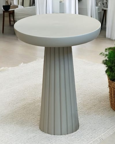 Customer photo review of Ottawa White Mushroom Round Nested & Side Table