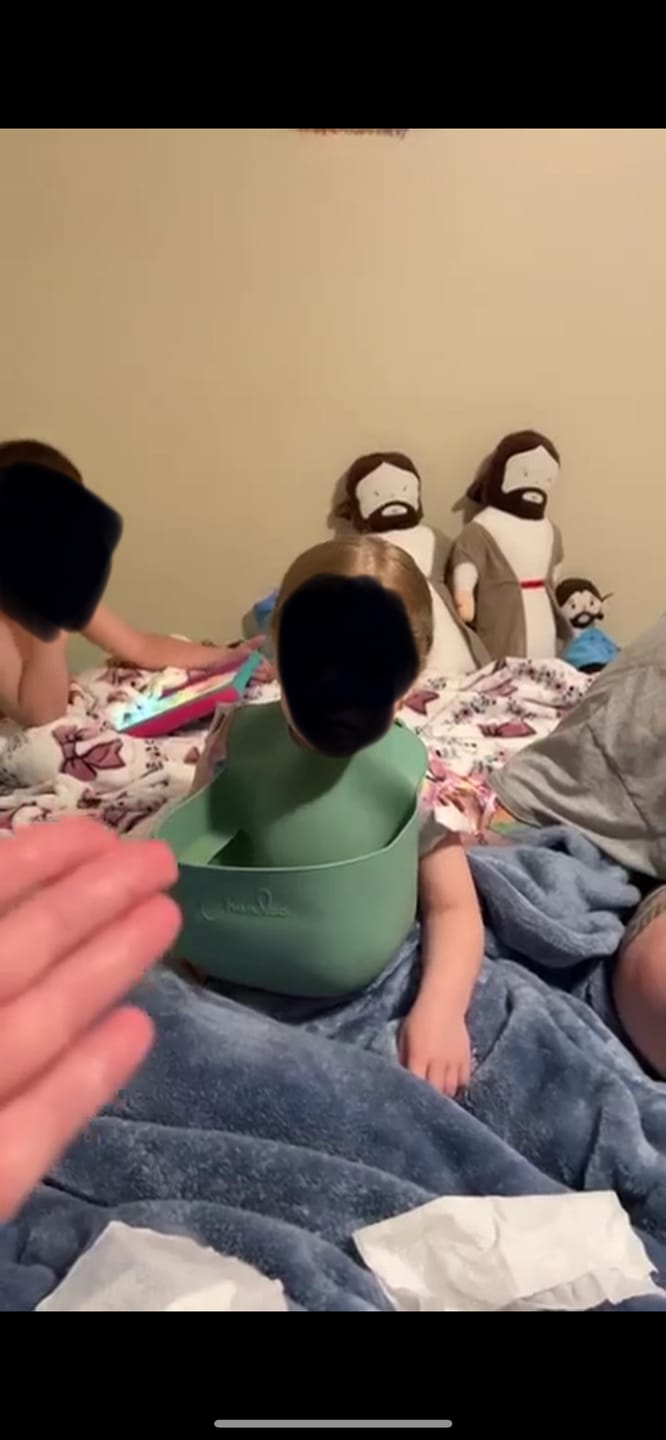 Customer photo review of Green Chundee Bib