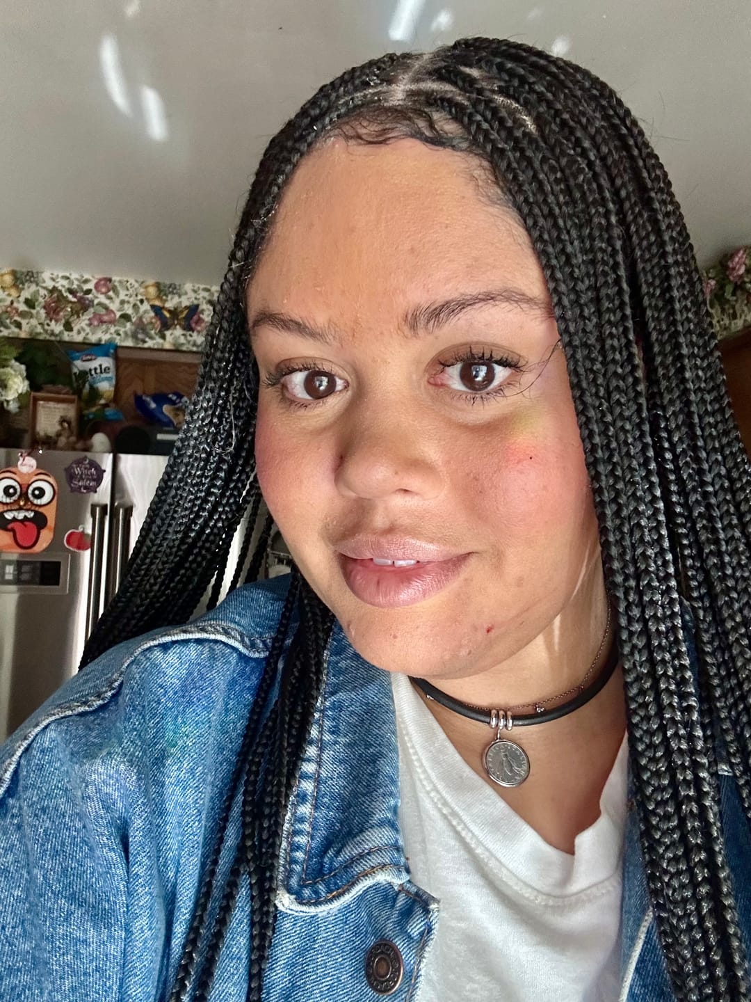 Customer photo review of Shade Knotless Braid Wig, Swiss Full Lace, Color 1B (Ready To Ship)