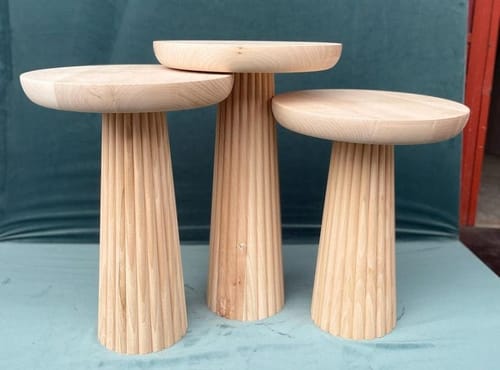 Customer photo review of Ottawa Natural Mushroom Round Nested & Side Table
