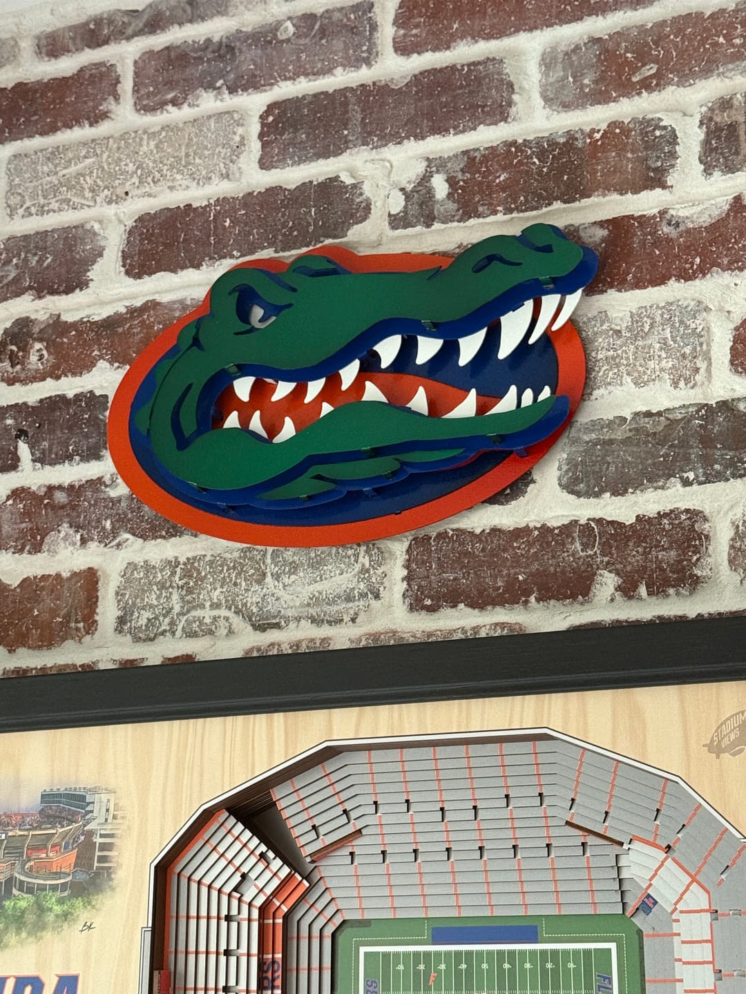 Customer photo review of Florida Gators "GATOR HEAD"  3D Vintage Metal Wall Art