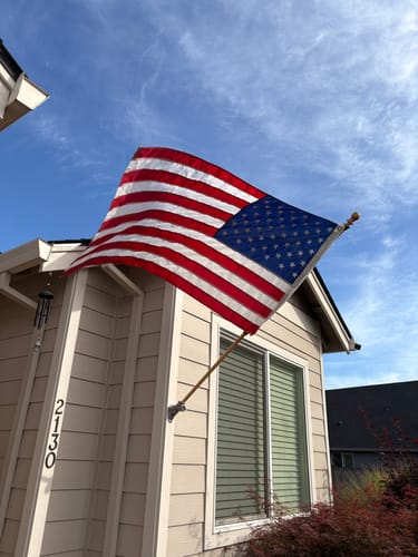 Customer photo review of 3' x 5' American Flag Set