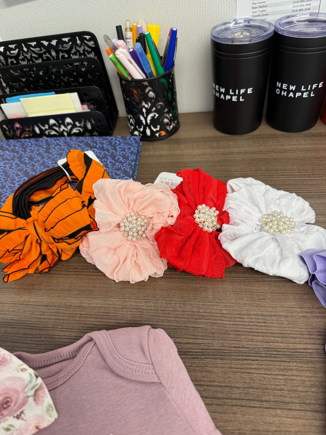 Customer photo review of Pearl Ruffled Headband