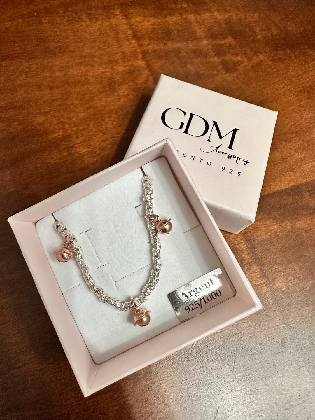 Customer photo review of CREA IL TUO BRACCIALE GRANELLI - charms rosa