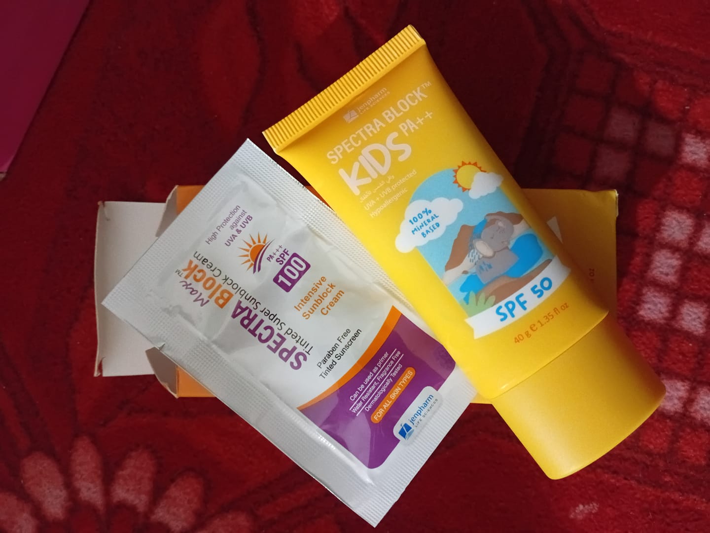 Customer photo review of Spectra Block Kids Spf50