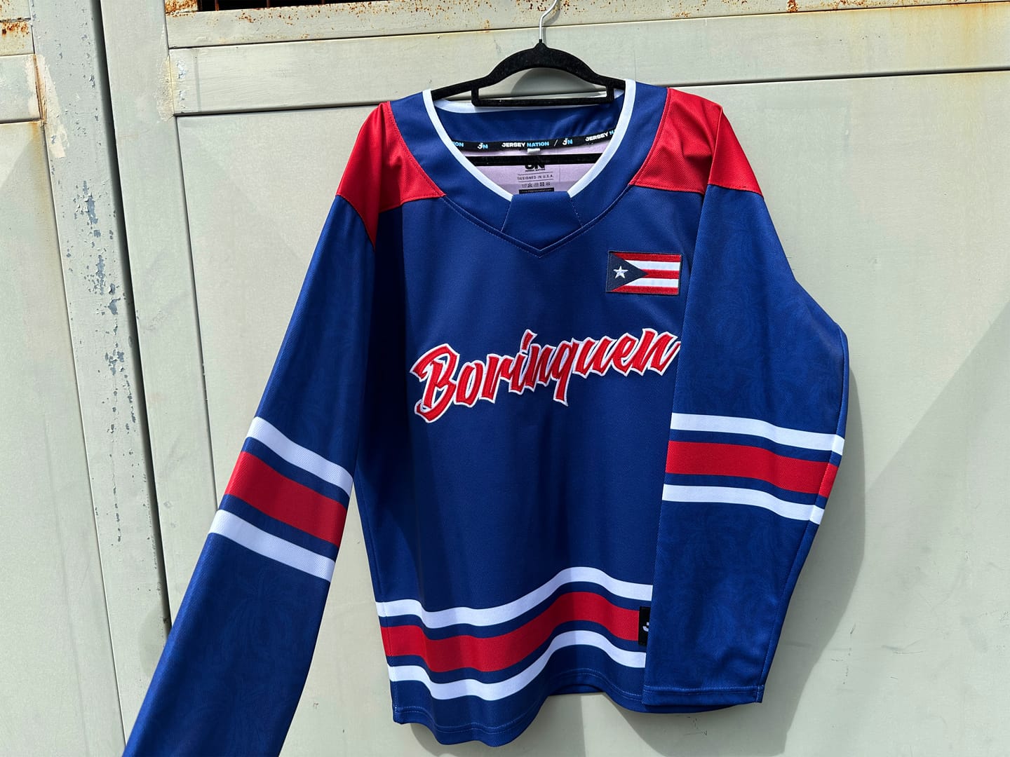 Customer photo review of Puerto Rico Heritage Custom Hockey Jersey