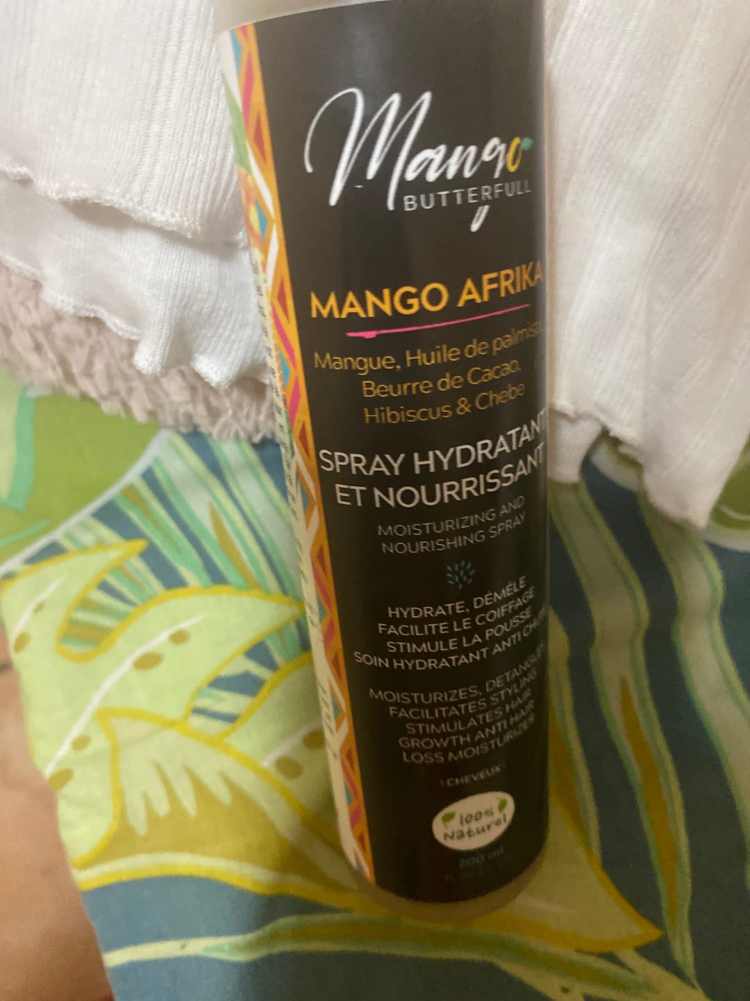 Customer photo review of Shampoing doux sans sulfates  MANGO AFRIKA